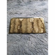 Fur Metal Frame Long Wallet