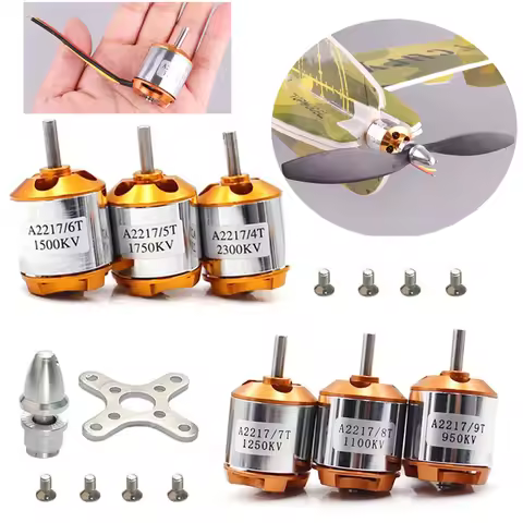 A2217 950 1100 1250 1500 2300 K2700KV Outrunner Brushless Motor For Drones UAV RC Airplane Fixed Win