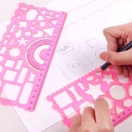 Soft plastic lenticular Ruler Hollowed-Out geometry Ruler