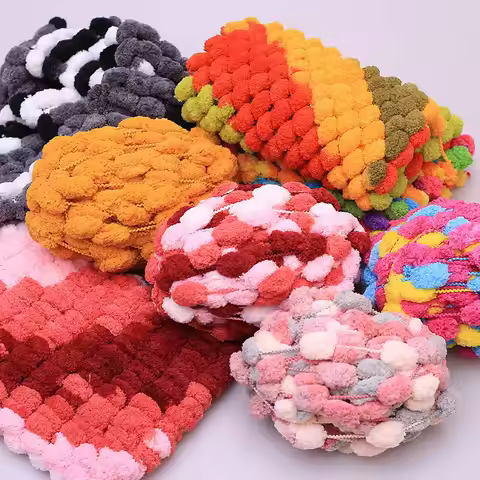 1Pc 130g Rainbow Ball Yarn Colorful Pom Pom polyester Yarn for Knitting Blanket Cushion Line crochet