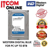 WESTERN DIGITAL BLUE 3.5'' 1TB 2TB 3TB 4TB 6TB 8TB SATA DESKTOP HDD (WD10EZEX WD20EARZ WD40EZAX WD60