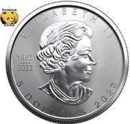 Baru Canadian Maple 1oz 9999 Silver Coin, 2024 Random Year