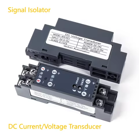 DC Voltage Transmitter 0-500V to 0-10V 4-20mA 0-5V Signal Isolator 0-75mV 0-60mV 20-4mA Signal Conve