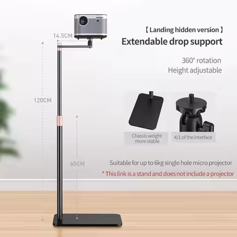 Floor Projector Brackets Support Stand with Tray Holder Angle Adjustable Projector Bracket for Film 