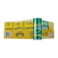 Perrier Lemon Sparkling Natural Mineral Water Fridge Pack - Case