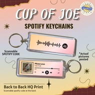 Cup of Joe OPM Spotify Inspired Acrylic Keychains Scannable code merch bag decor