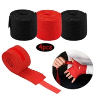 4 ชิ้น 5*5M ผ้าพันมือสำหรับชกมวย ผ้าพันข้อมือสำหรับชกมวย สำหรับผู้ชายและผู้หญิง คิกบ็อกซิ่ง มวยไทย M