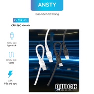 Ansty Fast Charging Cable Z -024- PI 3.1a / Z -024- PT 5.1a / Z -024- I 3.1a / Z -024- T 3.1a / Z -0