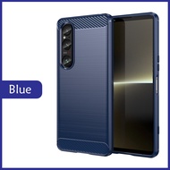 Carristo Sony Xperia 1 Vi 1 V Xperia 10 Vi Back Case Cover Carbon Fiber Brushed TPU Silicone Soft Ca