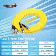 INDOFIBER patchcord fiber optic ST-FC 25 meters singlemode 9/ 125um