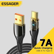 ESSAGER Multifunction USB Type C Data Cable Fast Charging LED 7A 100W
