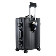 日本熱銷 - 26''黑色-鋁框款 - 多功能行李箱