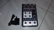 Mini Mixer Audio Amplifier 2 Channel Bisa Digunakan Karaoke - Black