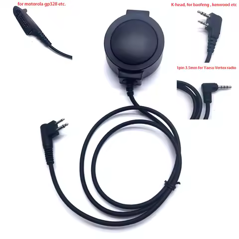 1x K-324 Big U94 PTT Cable for Kenwood Baofeng UV-5R Motorola GP328 GP338 HT750 PRO5150 Yaesu VX-3R 