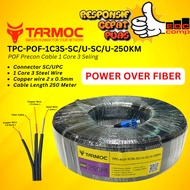 Tarmoc TPC-POF-1C3S-SC/U-SC/U-250 Black | Preconnectorized Drop Cable with POF 250 Meters