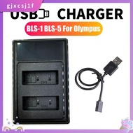 BLS-1 BLS-5 USB Dual Battery Charger for  Camera PS-BLS1 BLS-50 PS-BLS5 -D E-M10 Pen E-PL2 E-PL5 E-P