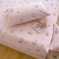Dansunreve Ga Trải Giường Hello Kitty loạt fittedsheet mây cotton capybara tấm ga trải giường màu hồ