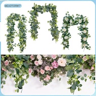 [mojotorw7] Eucalyptus Greenery Garland Artificial Hanging Plant Vine Ornament Plastic Leaves for We