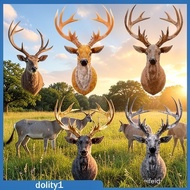 [DolitybdMY] 3D Deer Head Statue Wall Mounted Resin Animal for Gallery Decor EHJA OL8I ATSK APRU S0O