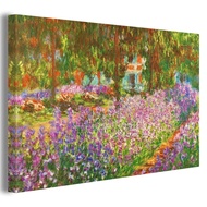 Irises In Monets Garden By Claude Monet Impressionism Famous  Paintings Giclee Canvas Printing Artwo