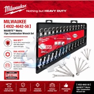 MILWAUKEE 4932-4642-58 MAXBITE™ Metric 15pc Combination Wrench Set