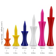 Pack 50 Pcs Plastic Golf Tee Step Down Golf Tees Colorful For All Over Sized Driver Irons Hybrids Lo