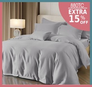 WINNY Verity Cotton Sateen Fitted Sheet Set | 880TC - 1300TC (Super Single / Queen / King) | Set Cad