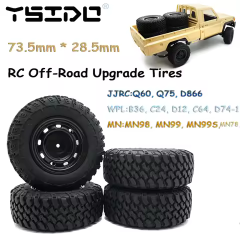 73.5mm RC Off-Road Tires 5mm Hex RC Upgrade Tyres for RC Car MN99S MN98 MN99 MN78 WPL C24-1 B36 C64 
