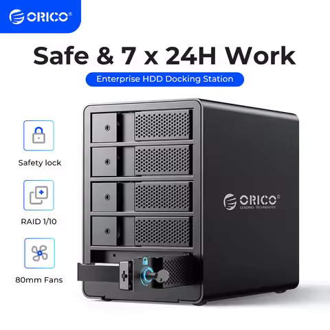 ORICO 95 Series 5 Bay 3.5'' USB3.0 HDD Docking Station Support RAID Mode Aluminum With 150W Power fo