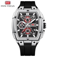MINI FOCUS 0602G Fashion Tonneau Men's Quartz Watch Multifunction Waterproof Male Sporty Clock Gift