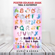 EDUCATIONAL POSTER ALPHABET WIPE-CLEAN/ POSTER ABC WATERPROOF CHILDREN'S POSTER