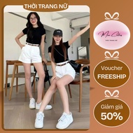 Women's High-Waisted Shorts in High-Quality Japanese Gold Fabric, Women's Wide-Leg, Easy-to-Coat Sho
