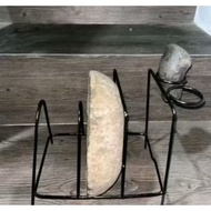 Mortar and cutting board rack chopping board