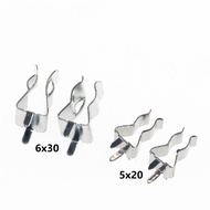 100pcs 5X20MM 6X30mm Clip Clamp 5X20 6X30 Fuse Tube Support Fuse Holder For 5*20 6*30mm insurance Fu