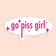 Go Piss Girl Sticker, Meme Gossip Girl Toilet Sticker, Vinyl Laptop Sticker Decorative Waterproof St
