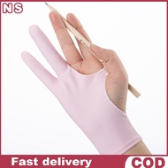 NS 1pc 2 Fingers Anti-fouling Gloves Anti Touch Hand Drawing Writing Glove