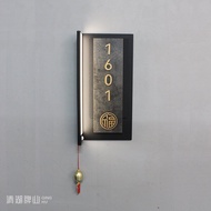 New Luxury Vertical Chinese Style Room Number Plate for Villa Home Hotel Decorative Illuminated Sens