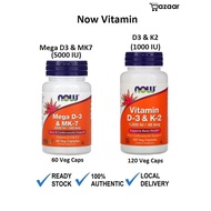 Now Foods, Vitamin D-3 & K-2, Vitamin D3 K2 / Mega D-3 & MK-7, Mega D3 K7