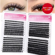 New 640Pcs DIY Eyelash Extension Kit - D Curl Single Lash Hybrid Eyelash Cluster (9-16mm) Reusable
