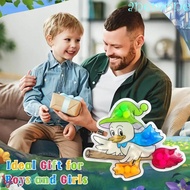 ANEMONE Duck Pinching Toys, Folding Carpet Soft Duck Squeeze Toy, Funny Cartoon Animal Colorful Duck