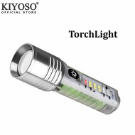 KIYOSO Torch Light Super Bright Rechargeable Waterproof LED Flashlight 520A Zooming Lampu Suluh