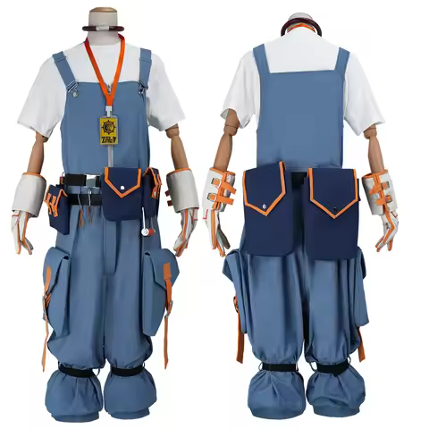 HOLOUN Gachiakuta Anime August Cosplay Costume Cargo Jumpsuit Gloves Waist Bag Convention Halloween 