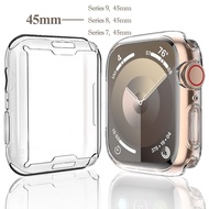 เคสสำหรับ Apple Watch อัลตร้า2/อัลตร้า49มม. 38มม. 42มม. ฝาครอบเคส TPU รอบด้าน41มม. 45มม. สำหรับ Apple Watch Series 9/8/7IWatch Series SE/6/5/4ปกป้องหน้าจอ44มม. 40มม.