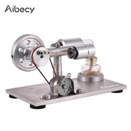 Aibecy อากาศร้อนเครื่องยนต์สเตอร์ลิงมอเตอร์รุ่นเครื่องปั่นไฟฟ้าที่มี LED ฟิสิกส์ของเล่นการศึกษาวันเกิดของขวัญทางวิทยาศาสตร์