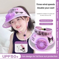 Children Sun Hat with Fan USB Rechargeable Sun Hat Anti-Ultraviolet Fan Sun Hat USB Fan Hat