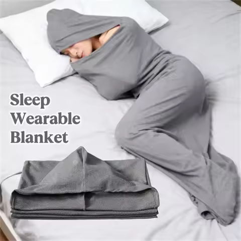 140/150/170/185cm Comfortable Sleeping Bag for Adults Kids Travel Compression Blanket Envelope Style