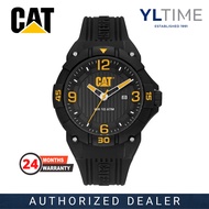Caterpillar Gent LW-161-21-137 CAT DRIFT 45mm Black Dial Black Silicone Band 3-Hand Date Display Qua