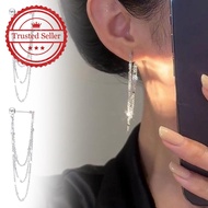 Sparkling Metal Sequin Tassel Pendant Earrings For Women Girls 2025 Fashion Gold Color F0f0