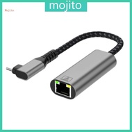 Mojito USB C to Ethernet Adapter 90 Degree Angle Type C to RJ45 Gigabit Ethernet LAN