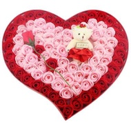 99 Pcs Romantic Heart Shape Roses Flower Soap Gift Set